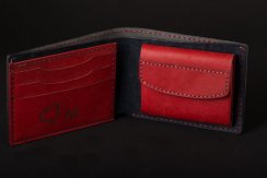 Pánská kožená ručně šitá peněženka s RFID ochranou karet - CLASSIC premium