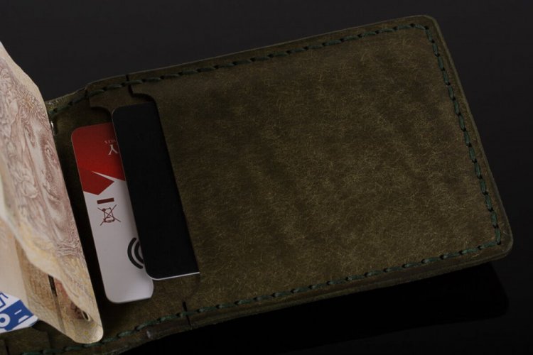 Pánská kožená ručně šitá peněženka - DOLARKA