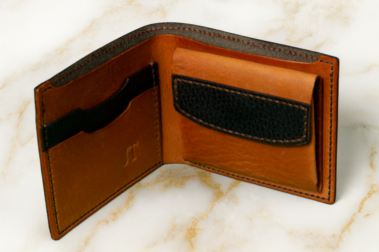 Pánská ručně šitá kožená peneženka IDEAL