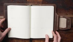 Kožený obal na diář A5 se zapínáním