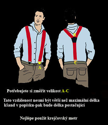 oboustranné pánské šle černé