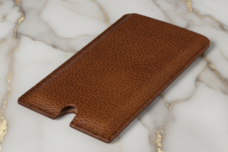 jednoduché kožené pouzdro na mobil