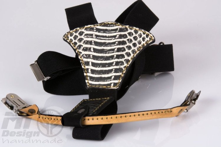 oboustranné pánské šle s hadí kůží