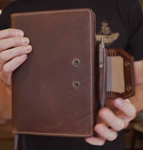 Kožený obal na diář A5 se zapínáním