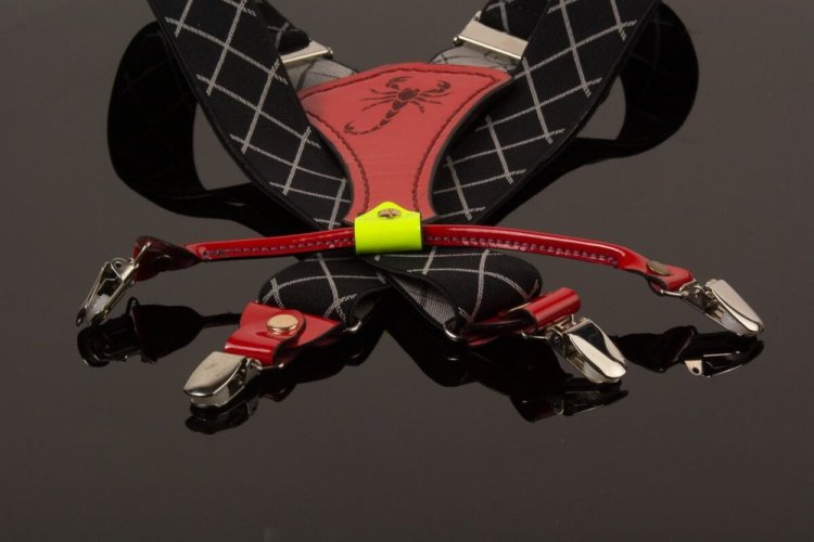 oboustranné šle červenozelené