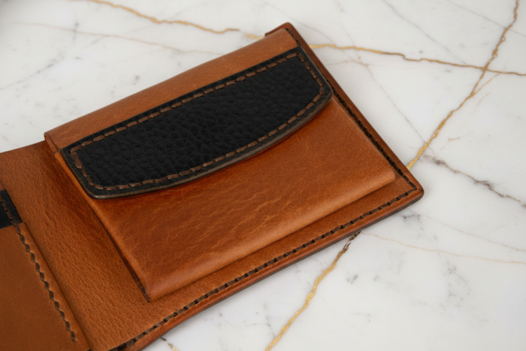 Pánská ručně šitá kožená peneženka IDEAL