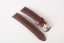 Bombírovaný ručně šitý kožený řemínek k hodinkám ( jakýkoliv typ) na míru prošívaný - Síla šití řemínku: 0,5 mm, Barva šití řemínku: zlatá 0,5mm
