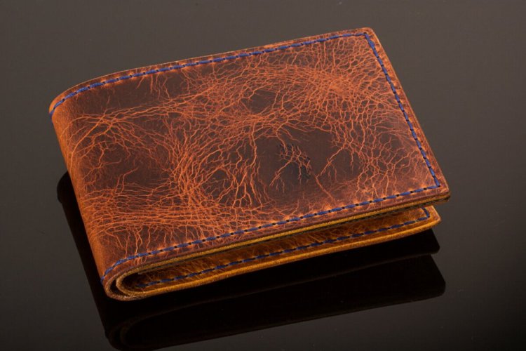 Pánská kožená ručně šitá peněženka s RFID ochranou karet - CLASSIC premium